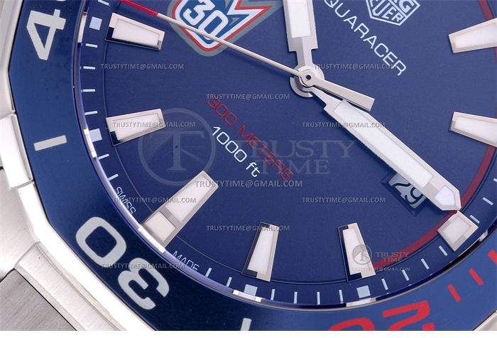 XT공장 아쿠아레이서 블루다이얼 쿼츠 Aquaracer 43mm Blk SS_SS Blue XTF S-Qtz