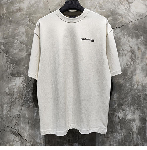 발렌시아가 BB 오버사이즈 프린트 반팔 티셔츠