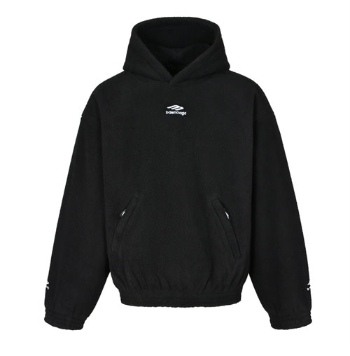 발렌시아가 3B 스포츠 아이콘 후리스 후드