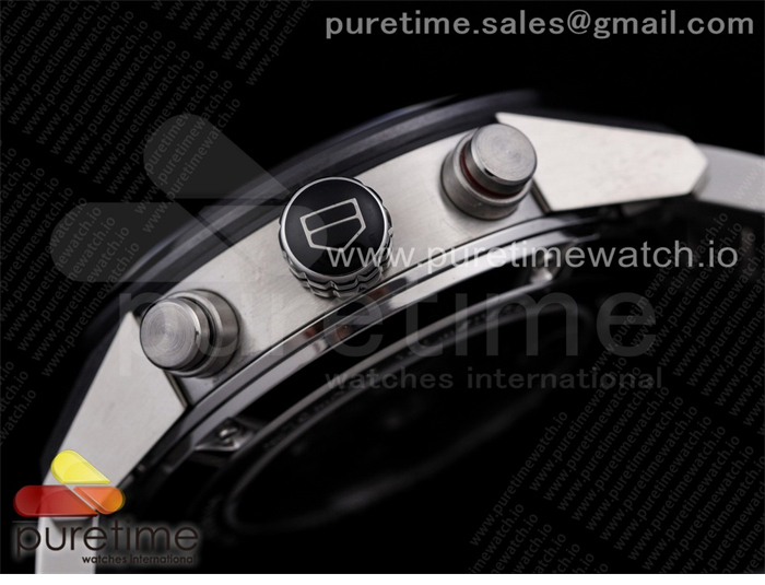 XF공장 칼리버호이어 그레이다이얼 43MM Calibre Heuer 01 Chrono SS XF 1_1 Best Edition Gray Dial on SS Bracelet Strap A1887