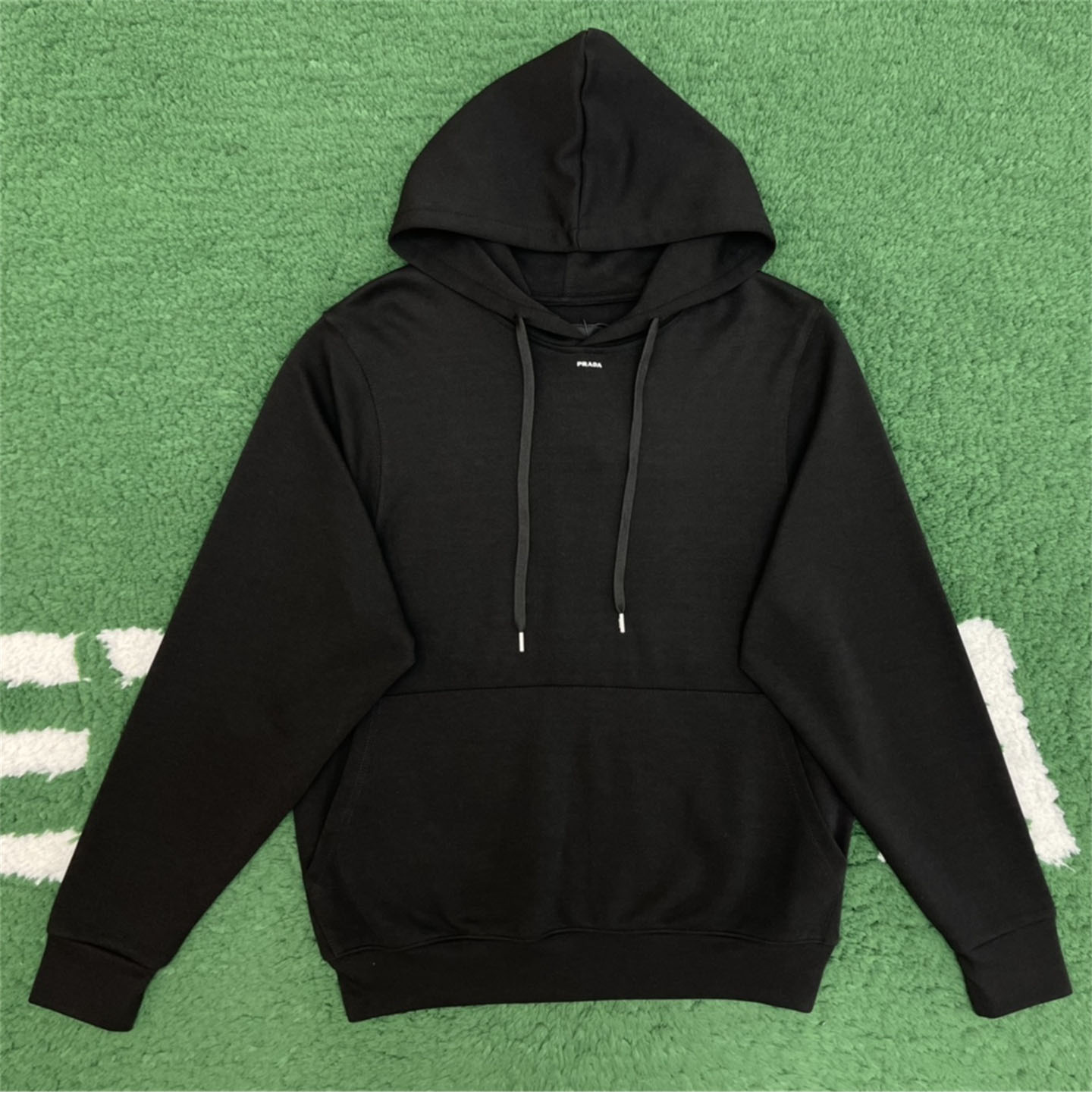 프라다 로고 드로스트링 후드티 2컬러