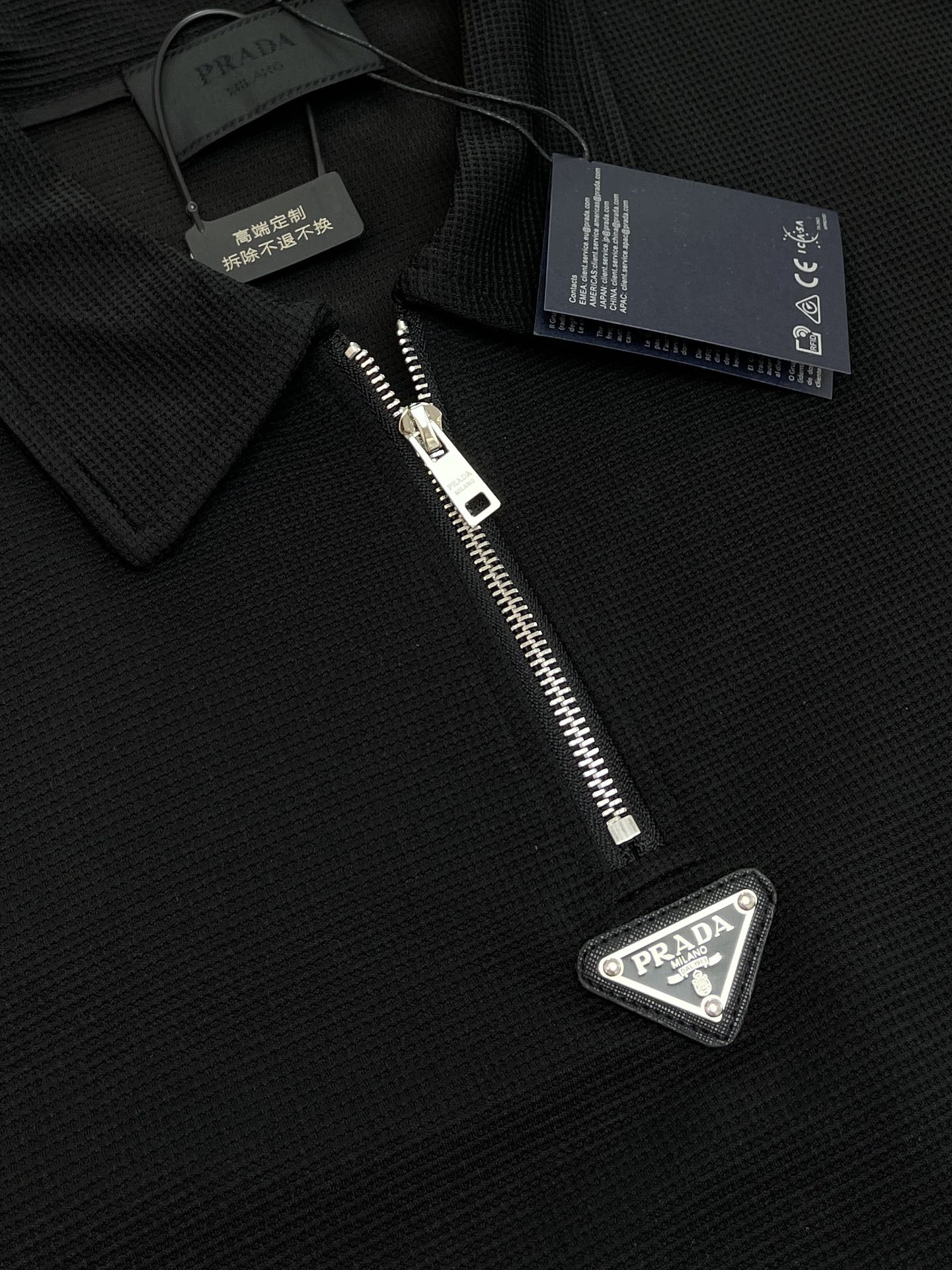 프라다 와플 스틸 와펜 반팔 폴로 카라 티셔츠 “2COLOR”