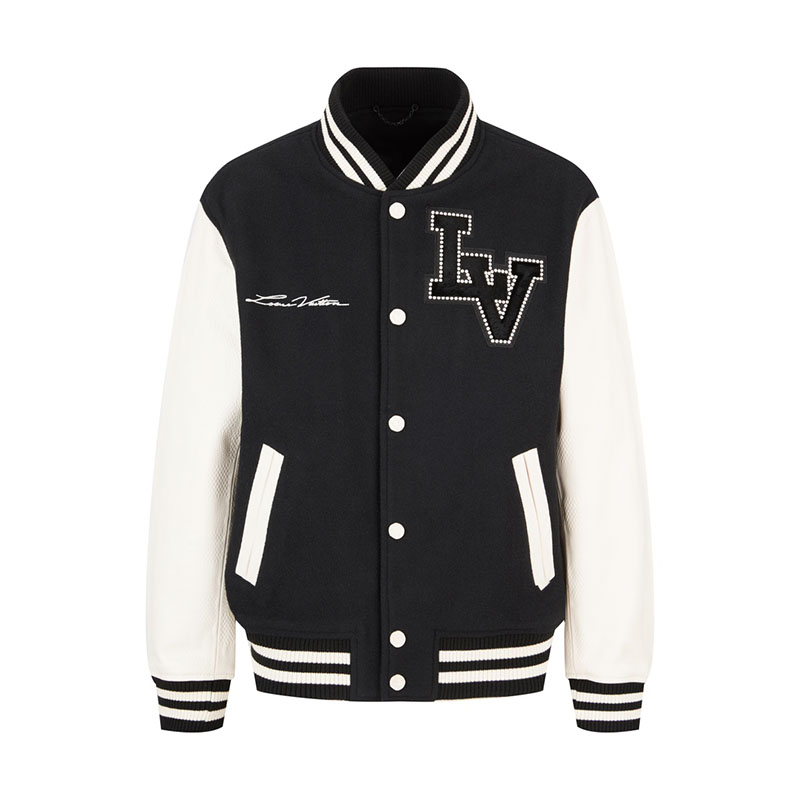 루이비통 시그니처 벨벳 LV 바시티 블루종 자켓