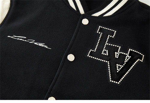 루이비통 시그니처 벨벳 LV 바시티 블루종 자켓