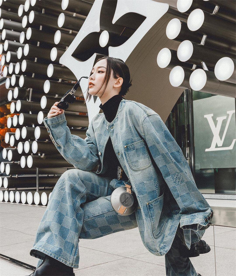 루이비통 다미에 데님 3D 시크 자켓