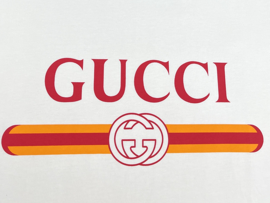 구찌 프리폴컬렉션 웹 프린트 저지 코튼 티셔츠 화이트