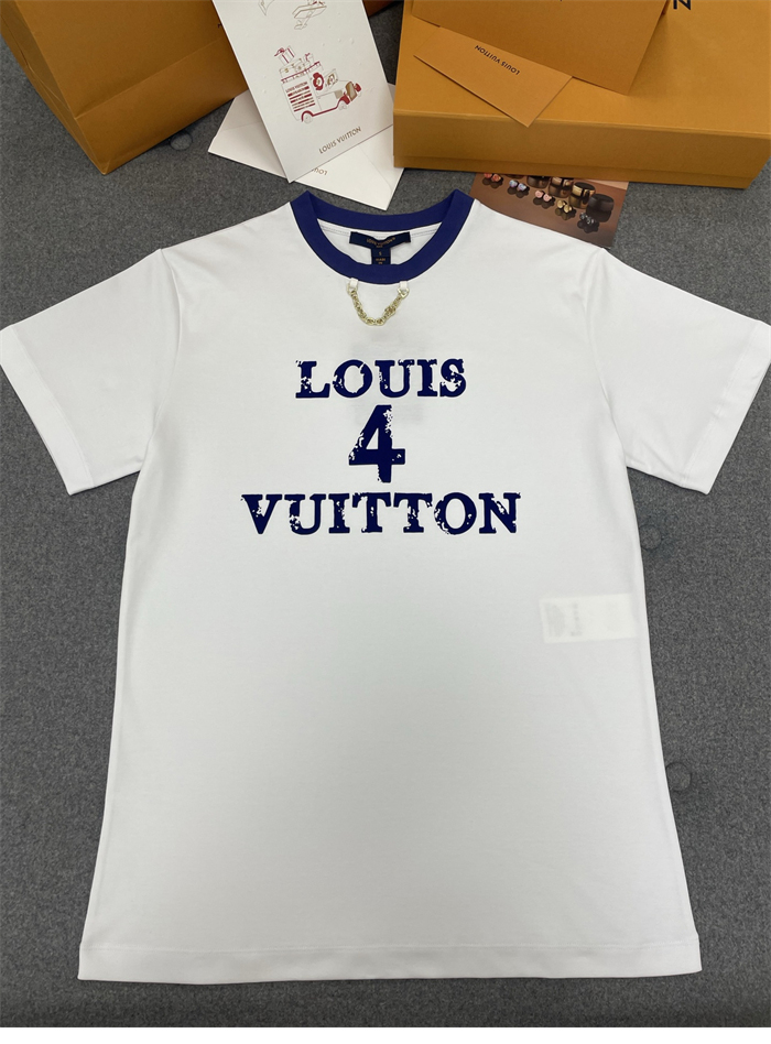 루이비통 Louis 4 Vuitton 크루넥 체인 반팔 티셔츠