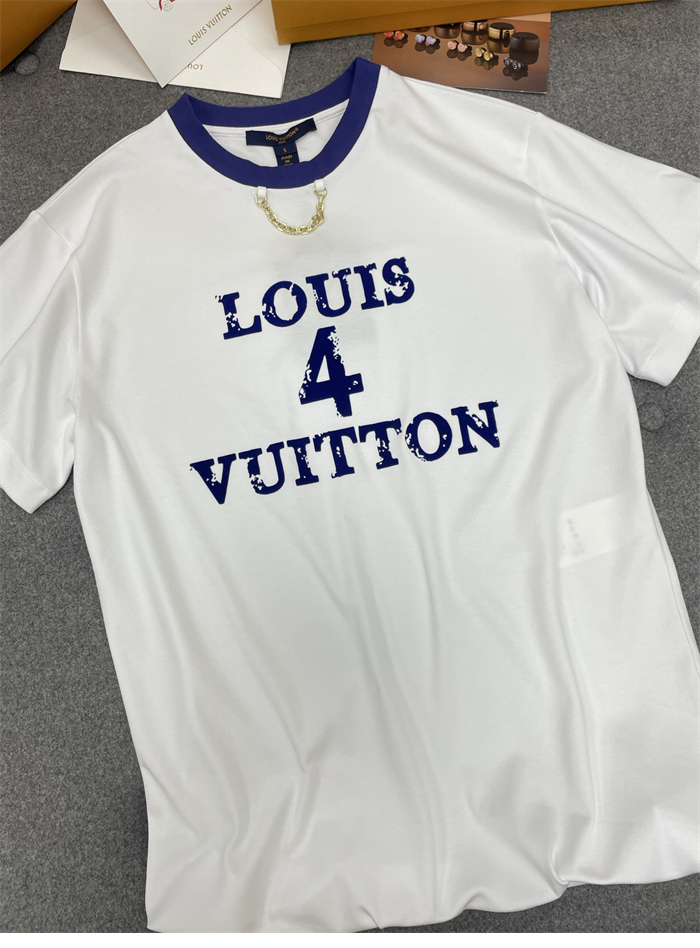 루이비통 Louis 4 Vuitton 크루넥 체인 반팔 티셔츠