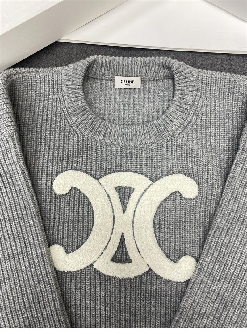 셀린느 르브드 울 크루넥 스웨터 （터보）