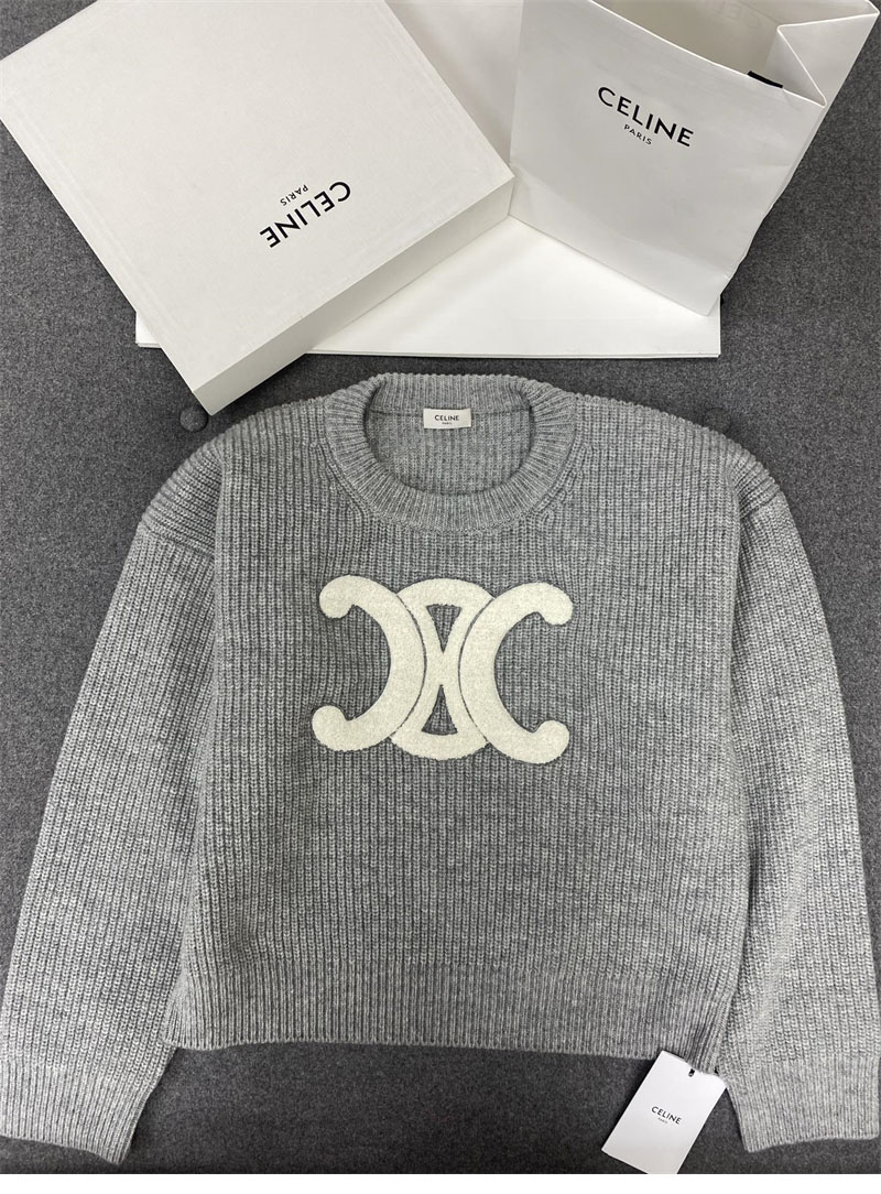 셀린느 르브드 울 크루넥 스웨터 （터보）