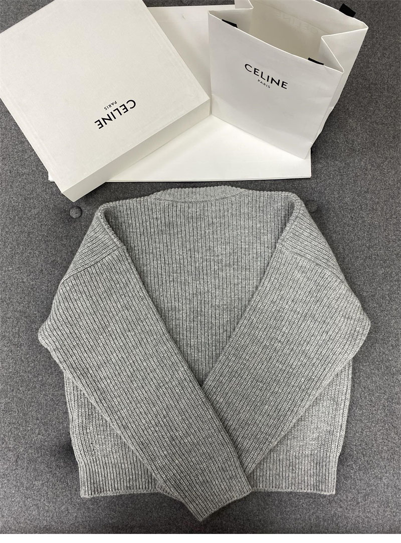 셀린느 르브드 울 크루넥 스웨터 （터보）