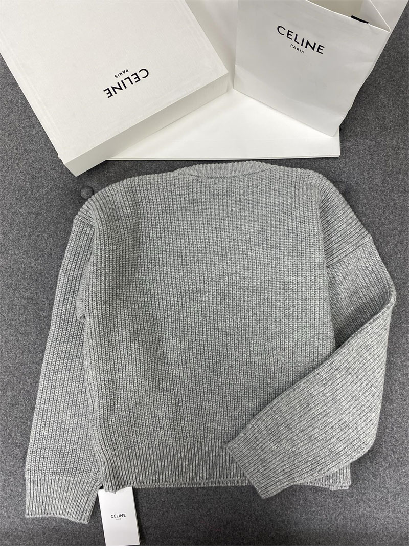셀린느 르브드 울 크루넥 스웨터 （터보）