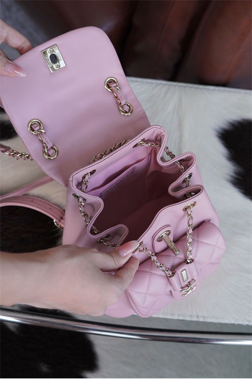 샤넬 24P 듀마 백팩 핑크