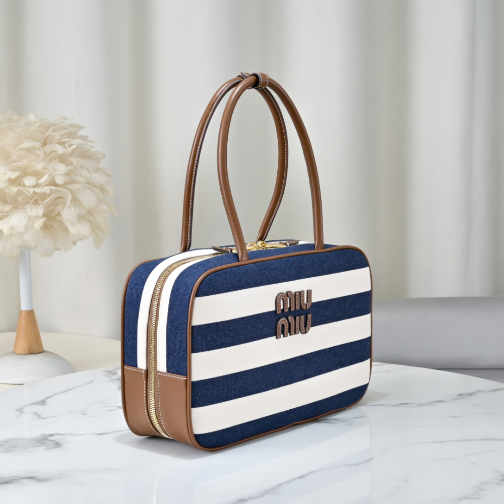 Miu Miu Beau Canvas And Leather