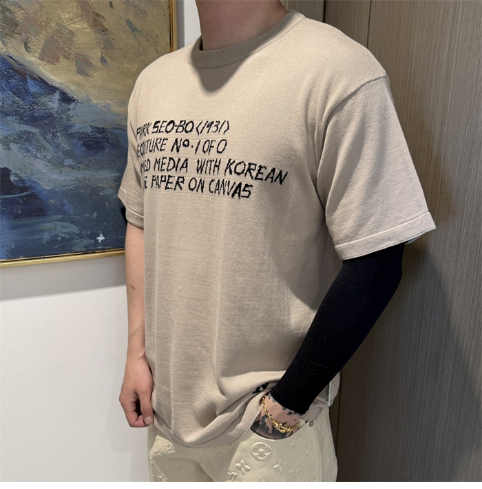 루이비통 x 박서보 프린팅 반팔 티셔츠