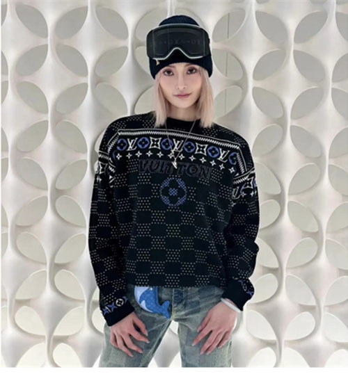 루이비통 다미에 울 풀오버 LV 스키 니트