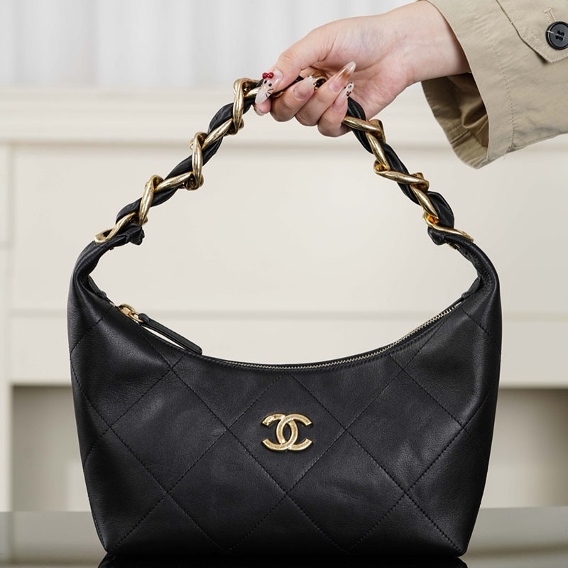 샤넬 25k 호보백 블랙 골드 메탈