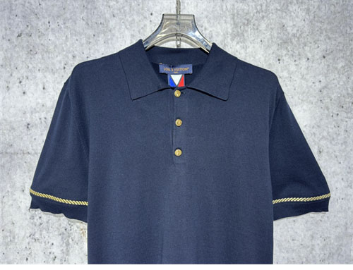 루이비통 LV컵 버튼 로프 자수 반팔 코튼 폴로 티셔츠