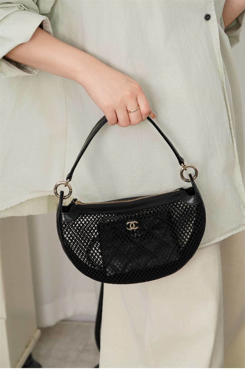 샤넬 25ss 메시 골드메탈 체인 미니 백