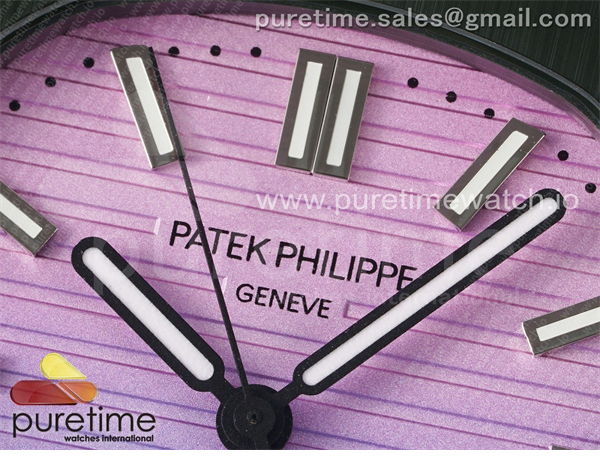 AMG공장 파텍필립 노틸러스 5711 그린풀세라믹 퍼플그라데이션다이얼 그린러버스트랩 AET Nautilus 5711 Green Ceramic AMGF Best Edition Purple_Pink Dial on Green Rubber Strap MIYOTA 9015