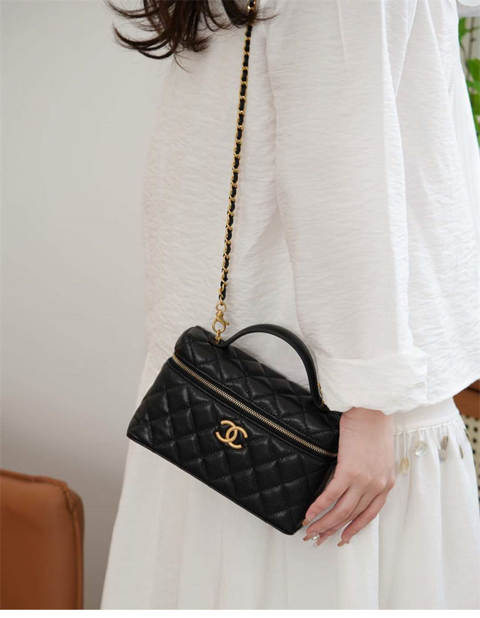 샤넬 25P 탑핸들 베니티백