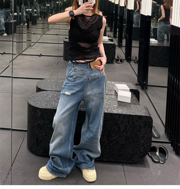 메종 마르지엘라 트위스트 와이드 레그 진