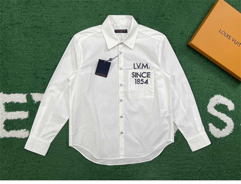 루이비통 LVM 레터링 롱 슬리브드 시그니처 포플린 셔츠