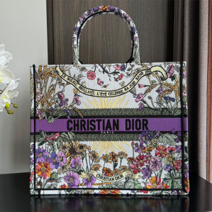 디올 미듐 에크루 멀티컬러 북 토드 백 41*35*18CM