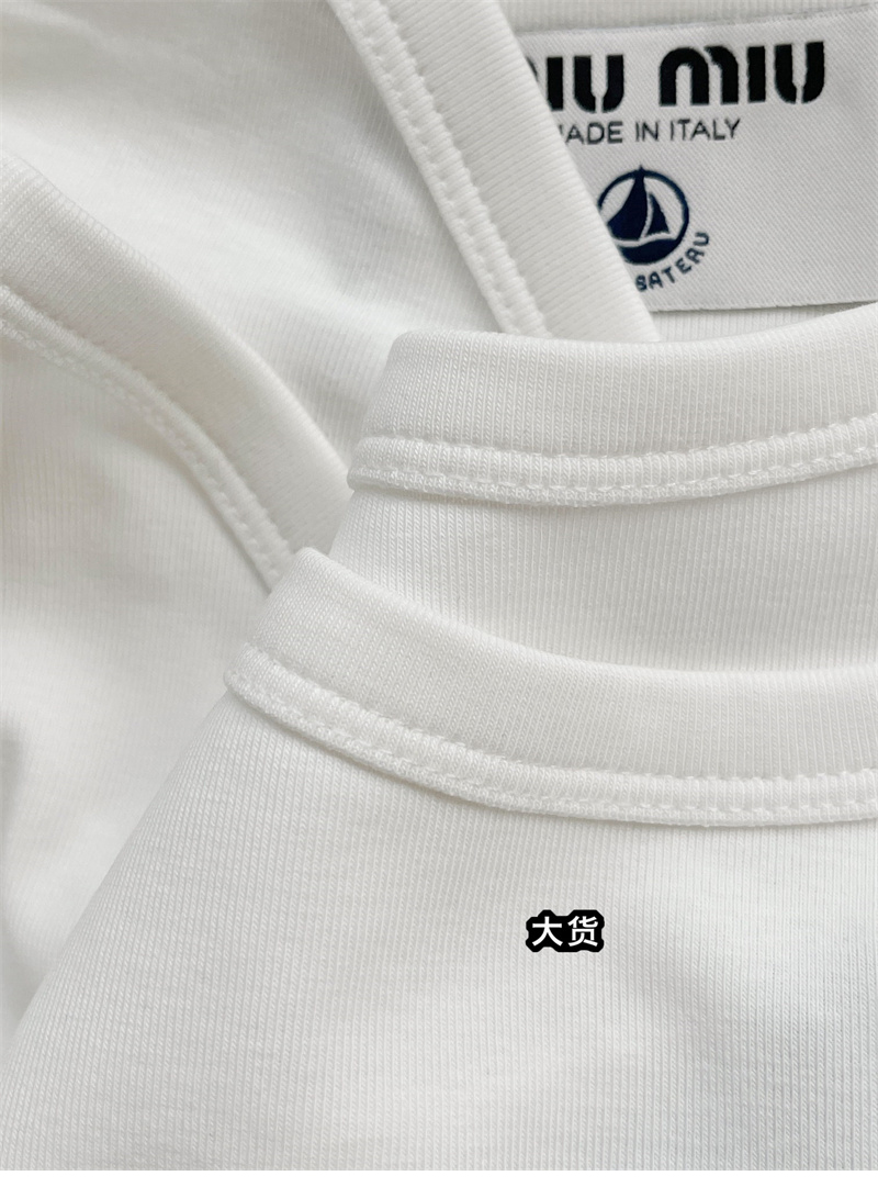 미우미우 x 프티바토 로고 반팔티셔츠