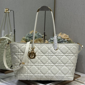 디올 뚜주흐 백 라지 화이트 매크로 까나쥬