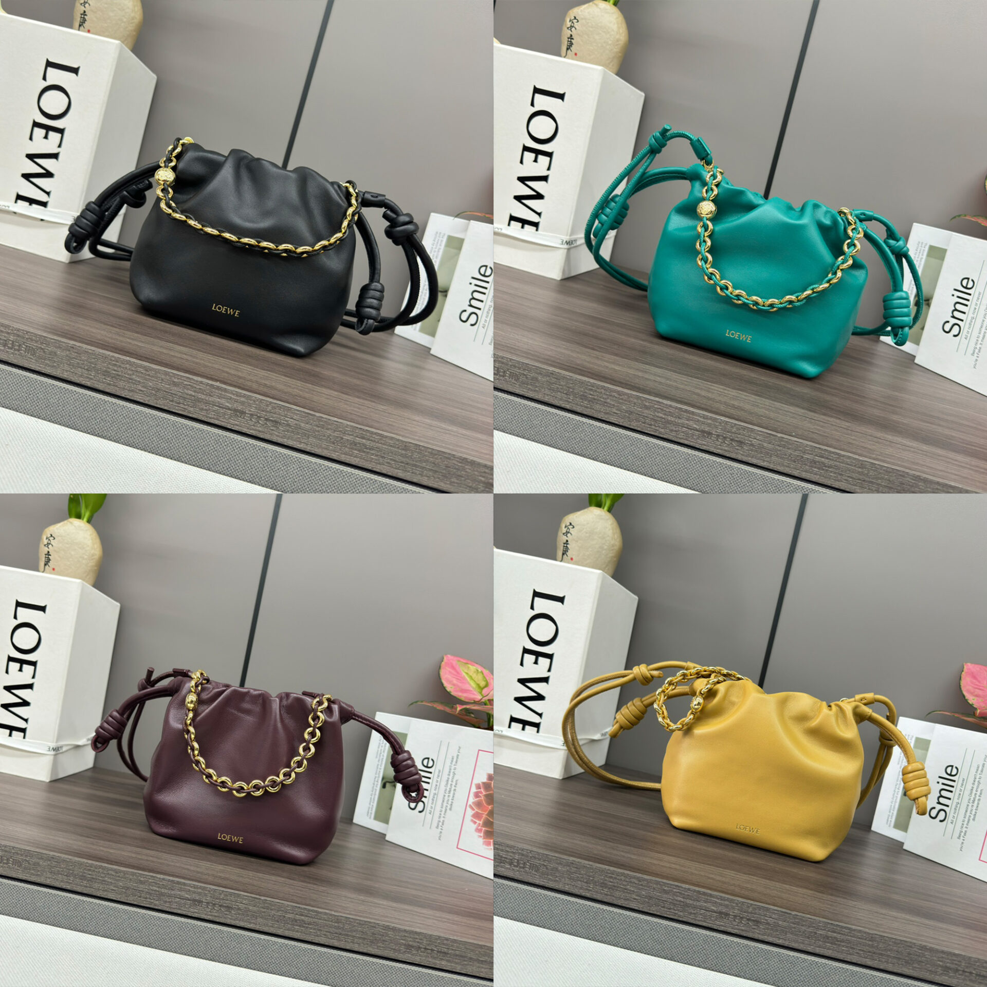 로에베 니파 램스킨 플라멩고 지갑 백 23*17*5.5CM “4COLOR”