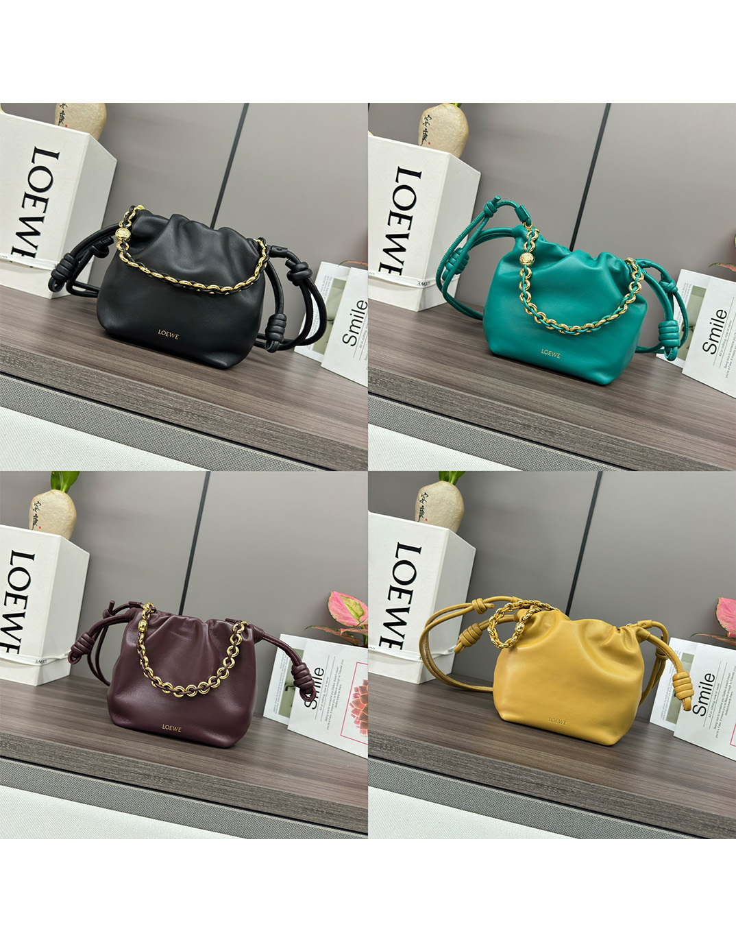 로에베 니파 램스킨 플라멩고 지갑 백 23*17*5.5CM “4COLOR”