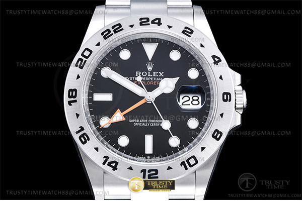 Clean공장 롤렉스 익스플로러2 블랙다이얼 브레이슬릿 Explorer II 216570 904 SS_SS Black Clean DD3285 클린