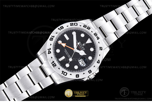 Clean공장 롤렉스 익스플로러2 블랙다이얼 브레이슬릿 Explorer II 216570 904 SS_SS Black Clean DD3285 클린