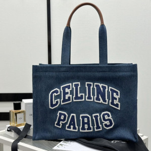 셀린느 데님 타이스 라지 카바스 토트백 196762