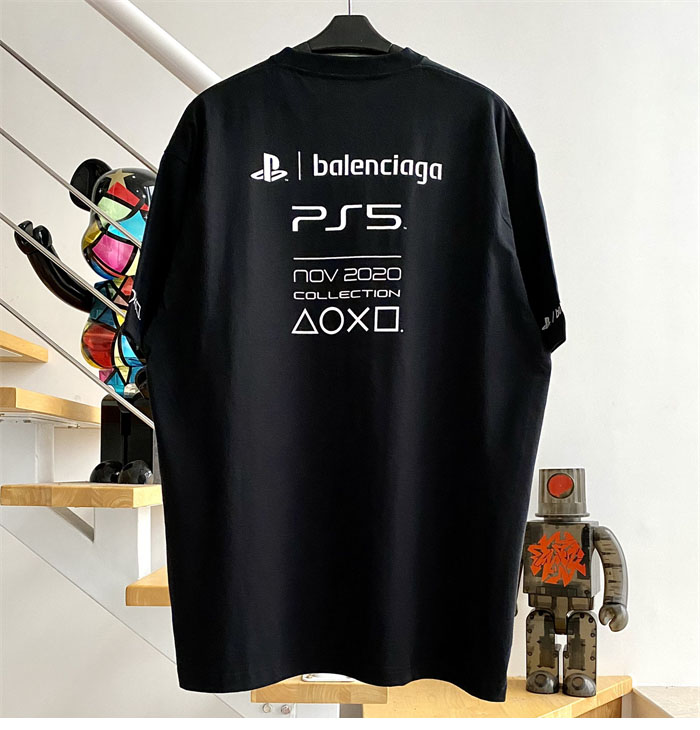 발렌시아가 x 소니 PS5 반팔 티셔츠