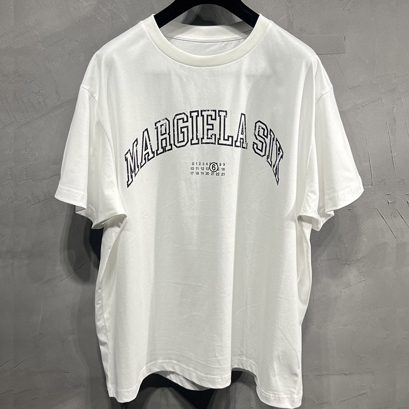 메종 마르지엘라 MM6 로고 반팔 티셔츠