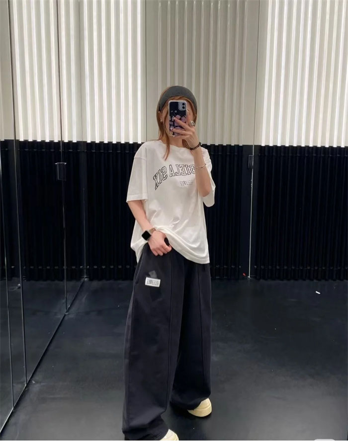 메종 마르지엘라 MM6 로고 반팔 티셔츠