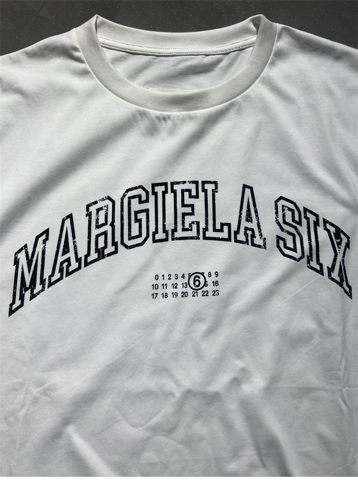 메종 마르지엘라 MM6 로고 반팔 티셔츠