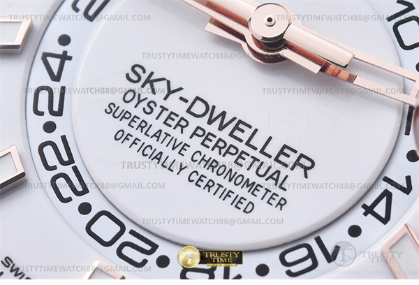 ZF공장 롤렉스 스카이드웰러 로즈골드금통 화이트다이얼 러버스트랩 텅스텐 Skydweller 336235 Wt RG_RU White ZF V2 Asia 2824