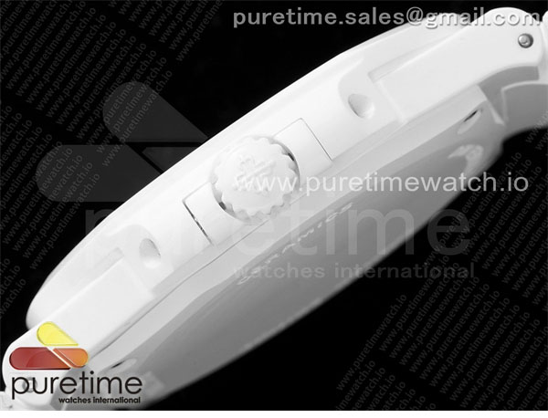 AMG공장 파텍필립 노틸러스 5711 화이트풀세라믹 화이트다이얼 화이트러버스트랩 AET Nautilus 5711 White Ceramic AMGF Best Edition White Dial on White Rubber Strap MIYOTA 9015