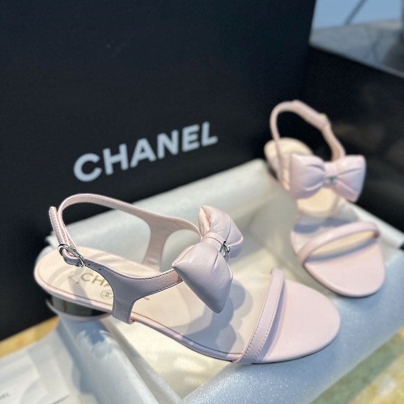 샤넬 25P 리본 샌들