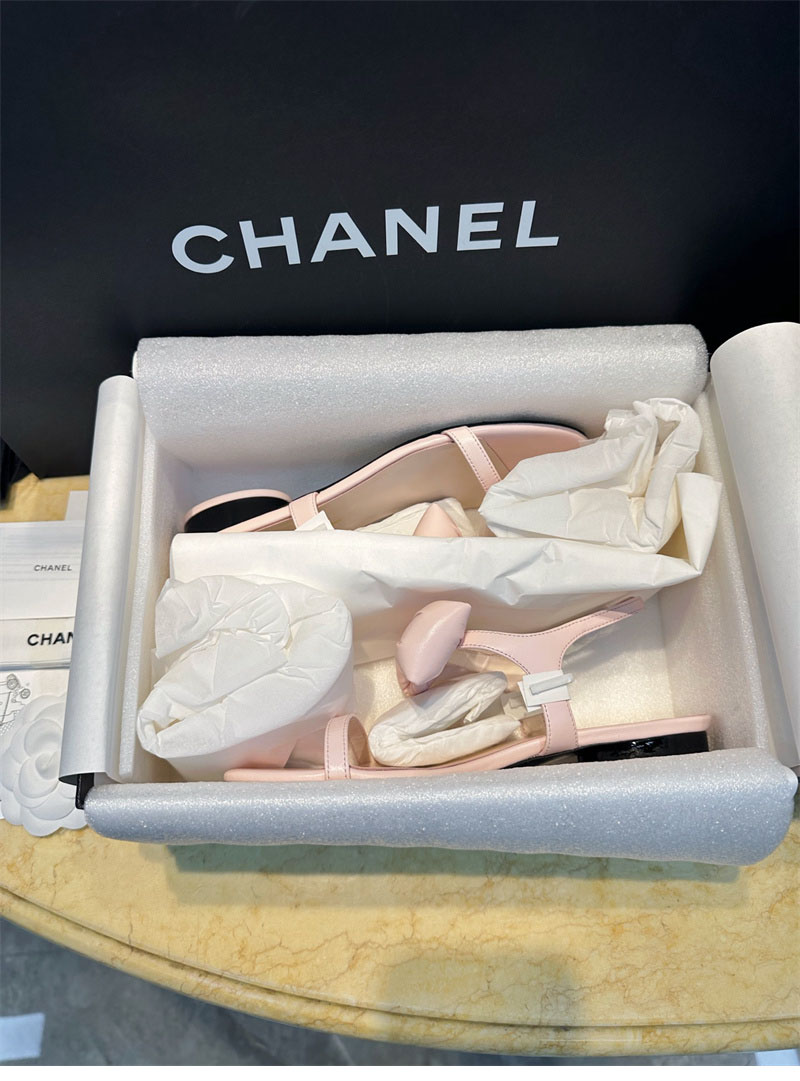 샤넬 25P 리본 샌들