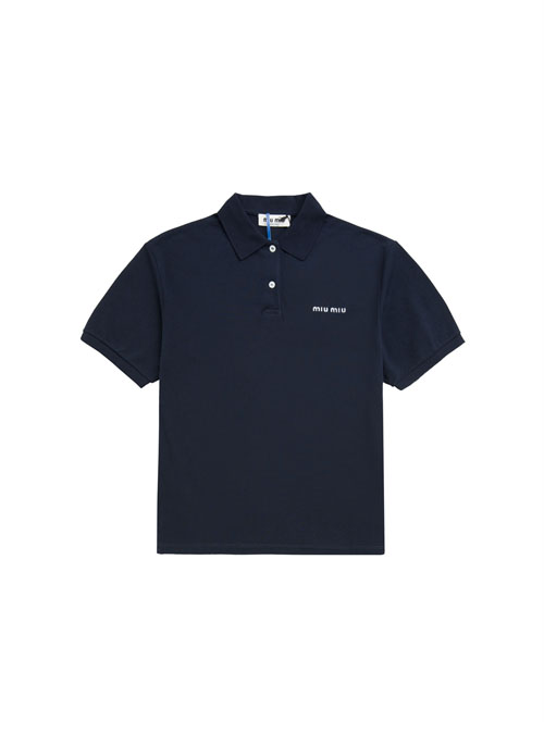 미우미우 코튼 피케 폴로 셔츠 2컬러