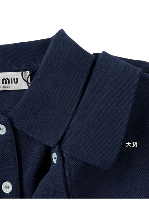 미우미우 코튼 피케 폴로 셔츠 2컬러