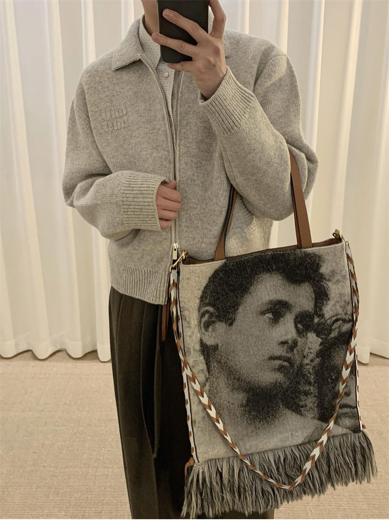 미우미우 셰틀랜드 울 캐시미어 집업 가디건