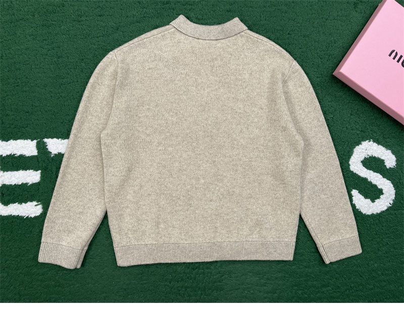 미우미우 셰틀랜드 울 캐시미어 집업 가디건