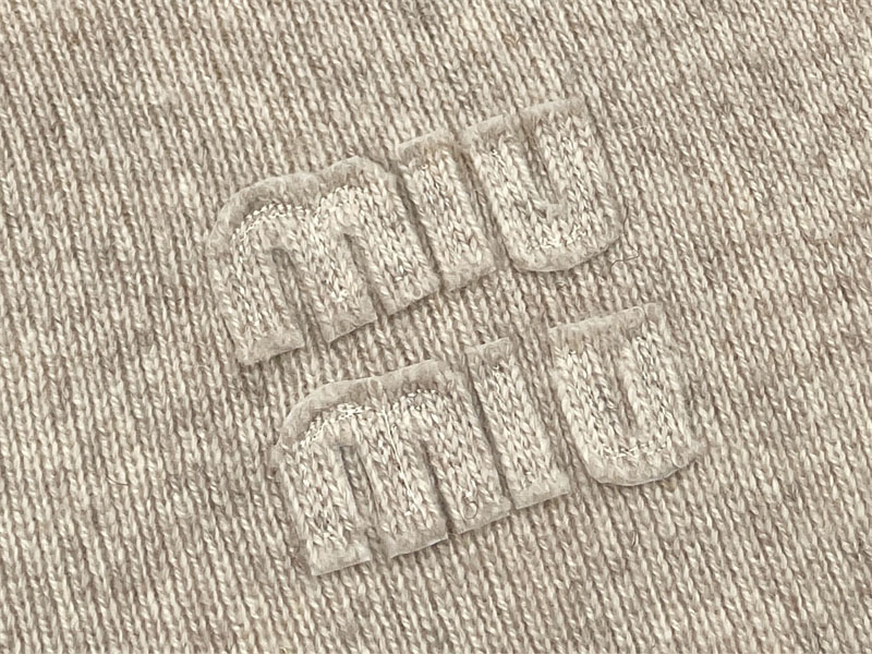 미우미우 셰틀랜드 울 캐시미어 집업 가디건