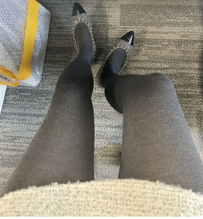 샤넬 트위드 메리제인 플랫 슈즈