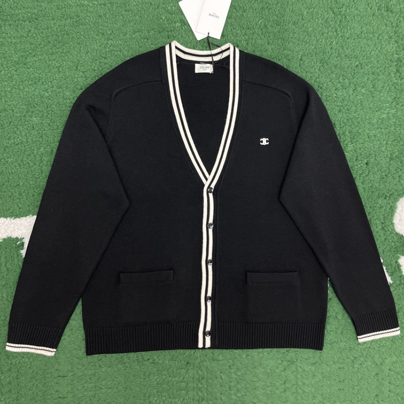 셀린느 트리옹프 V넥 울 가디건